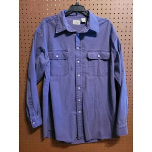 L.L. Bean Long Sleeve Large Men's Shirt, Purple/DK Blue‎
